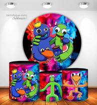 Conjunto Rainbow Friends Painel tecidos para Trio Cilindros Veste Fácil