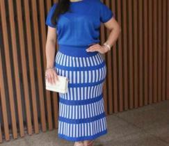 Conjunto Raion Azul Plus Size Conjunto Raion Azul Plus Size