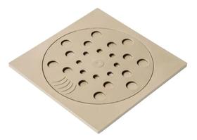 Conjunto Ralo com Fecho e Porta Grelha 10x10cm Bege