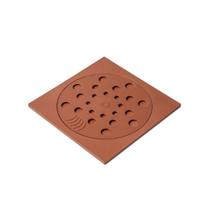 Conjunto Ralo com Fecho e Porta Grelha 15x15cm Marrom