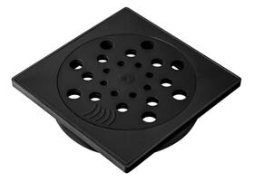 Conjunto Ralo com Fecho e Porta Grelha 15x15cm - Preto