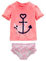 Conjunto Rashguard Simple Joys da Carter's Girls 3T com UV 50+