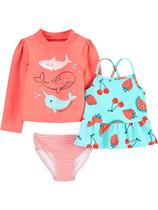 Conjunto Rashguard Simple Joys da Carter's Girls 3T com UV 50+ Conjunto Rashguard Simple Joys da Carter's Girls 3T com UV 50+