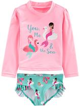 Conjunto Rashguard Simple Joys de Carter's Girls Aqua Green 2T