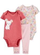 Conjunto ratinha 2 Bodys e Calça