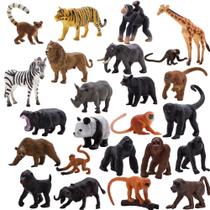 Conjunto realista de figuras de animais Kunyida, 24 unidades para crianças