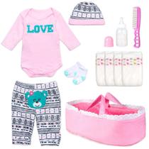 Conjunto Reborn de 11 Peças para Bonecas de 43-56cm