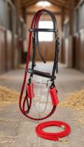 Conjunto Rédea Cabresto Freio Cavalo