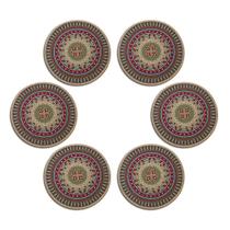 Conjunto redondo de 6 Plant Coaster Mat K KILIPES de 8,5 polegadas