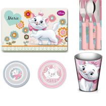 Conjunto Refeicao Gatinha MARIE com talheres
