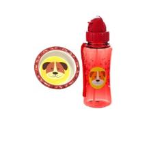 Conjunto Refeição Tigela Melamina Garrafa Squeeze plástico Infantil Meus melhores amigos bichinho Conjunto Refeição Tigela Melamina Garrafa Squeeze plástico Infantil Meus melhores amigos bichinho