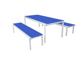 Conjunto Refeitório Adulto 1500mm Azul