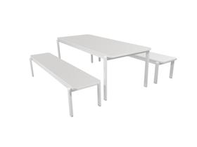 Conjunto Refeitório Adulto 2000mm Branco