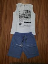 Conjunto regata bermuda moletom