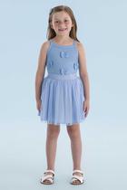 Conjunto regata canelada com laços e saia de tule mon sucré