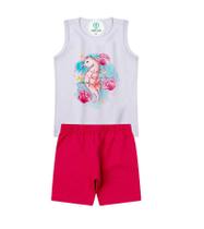 Conjunto Regata Cavalo Marinho Meia-Malha c/ Shorts Tam. 1