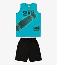 Conjunto Regata Com Bermuda Street Life Rovi Kids Azul