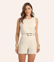 Conjunto Regata com Shorts Feminino Endless Bege Conjunto Regata com Shorts Feminino Endless Bege