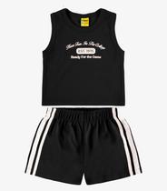 Conjunto Regata com Shorts Ribana 2x1 Rovi Kids Preto