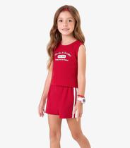 Conjunto Regata com Shorts Ribana 2x1 Rovi Kids Vermelho