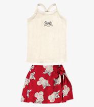 Conjunto Regata com Shorts Saia Rovi Kids Bege Conjunto Regata com Shorts Saia Rovi Kids Bege