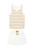 Conjunto regata cropped Shorts Branco Nina Go