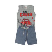 Conjunto Regata de Carrinho e Bermuda - Cadu Conjunto Regata de Carrinho e Bermuda - Cadu