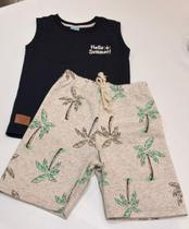 Conjunto regata e bermuda hello summer 3818 - Conjunto regata e bermuda hello summer 3818 -