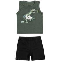 Conjunto Regata e Bermuda Infantil Menino estampa diversas