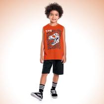 Conjunto Regata e Bermuda Skull TRex For Fun