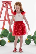 Conjunto Regata E Saia Tule Natal Frufru Mon Sucré