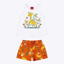 Conjunto Regata e Short Girafinhas Infantil Menina Kyly 1000514