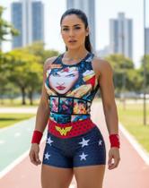 Conjunto regata e short maravilha miss fitness