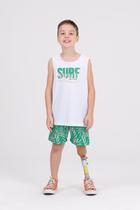 Conjunto Regata Infantil Sublimado Surf Branco