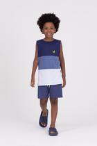 Conjunto Regata Infantil Tricolor Marinho