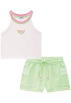 Conjunto Regata Meia Malha Short Kukie