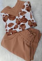 Conjunto Regata Plus Size em Viscolinho com Shorts
