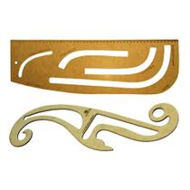 Conjunto Réguas Curva Francesa E Moldes Alfaiate Modelagem