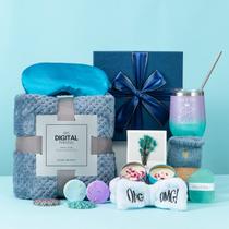 Conjunto relaxante de cesta de presentes JOYOFUN com cobertor para mulheres Conjunto relaxante de cesta de presentes JOYOFUN com cobertor para mulheres