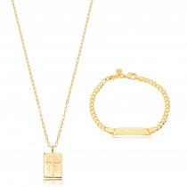 Conjunto Relicário e Pulseira