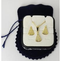 Conjunto Religioso Com Nossa Senhora Aparecida Banhado A Ouro Kit 013