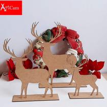 Conjunto Renas Natal Mdf Cru