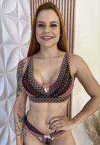Conjunto renda na alça