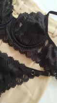 conjunto renda preto com sutiã sem bojo, com aro de sustentação sexy delicado conjunto renda preto com sutiã sem bojo, com aro de sustentação sexy delicado