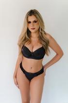 conjunto renda sobre bojo e calcinha fio duplo