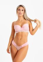 Conjunto Rendado Com Fio Dental Duplo Romance St Madame