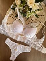 conjunto rendado com strep branco conjunto rendado com strep branco