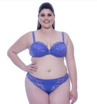 Conjunto Rendado Lilás Plus size Tam. 54