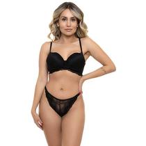 Conjunto Rendado Preto Sepie 24230 String Conjunto Rendado Preto Sepie 24230 String