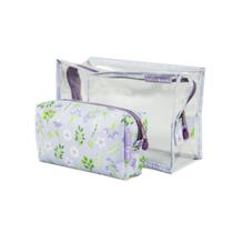 Conjunto Retangular Cristal + Godao Floral Lilas